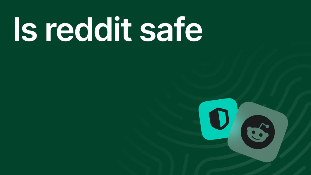 Reddit safety question with shield and platform logo on green background