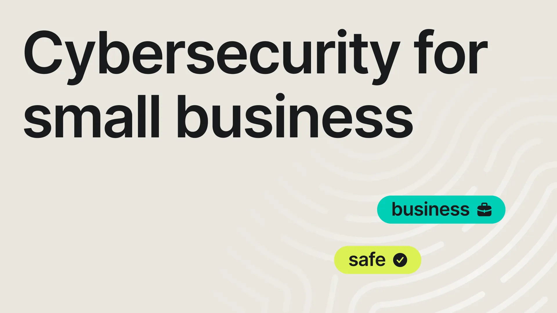 Cybersecurity for small business