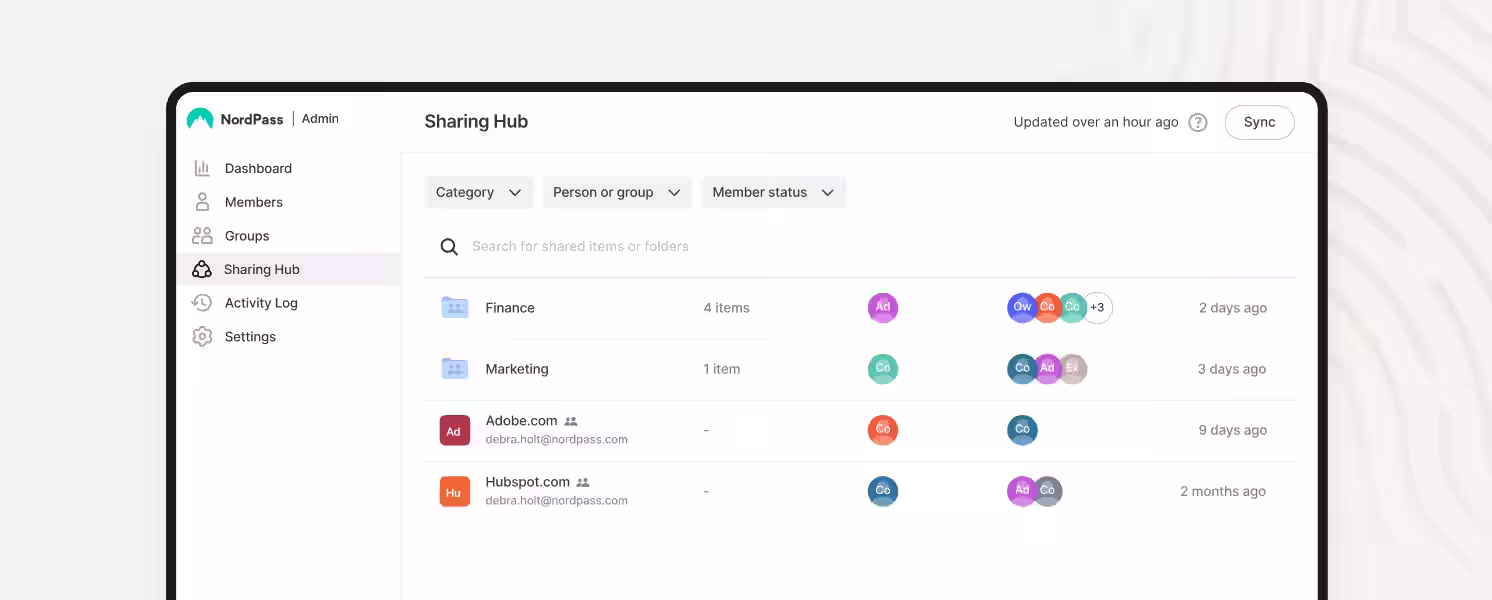 Sharing hub