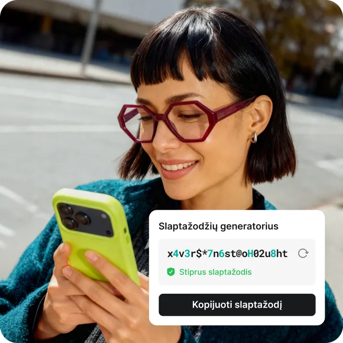 person using Nordpass on the laptop