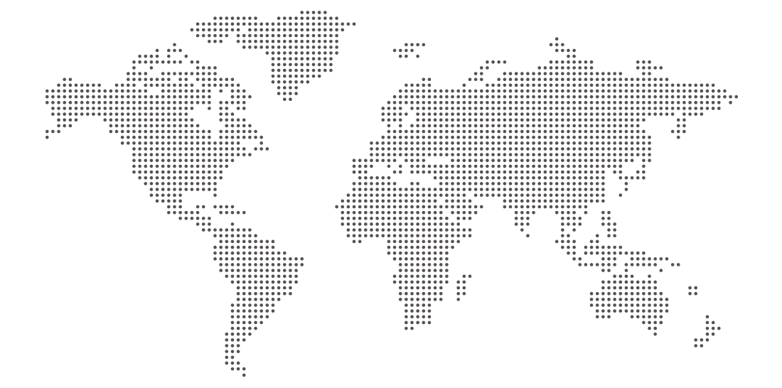 Dotted world map showing all continents on beige background
