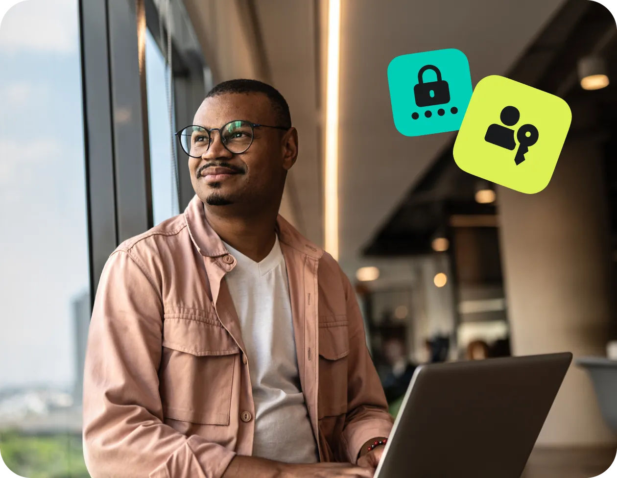 a man with the laptop