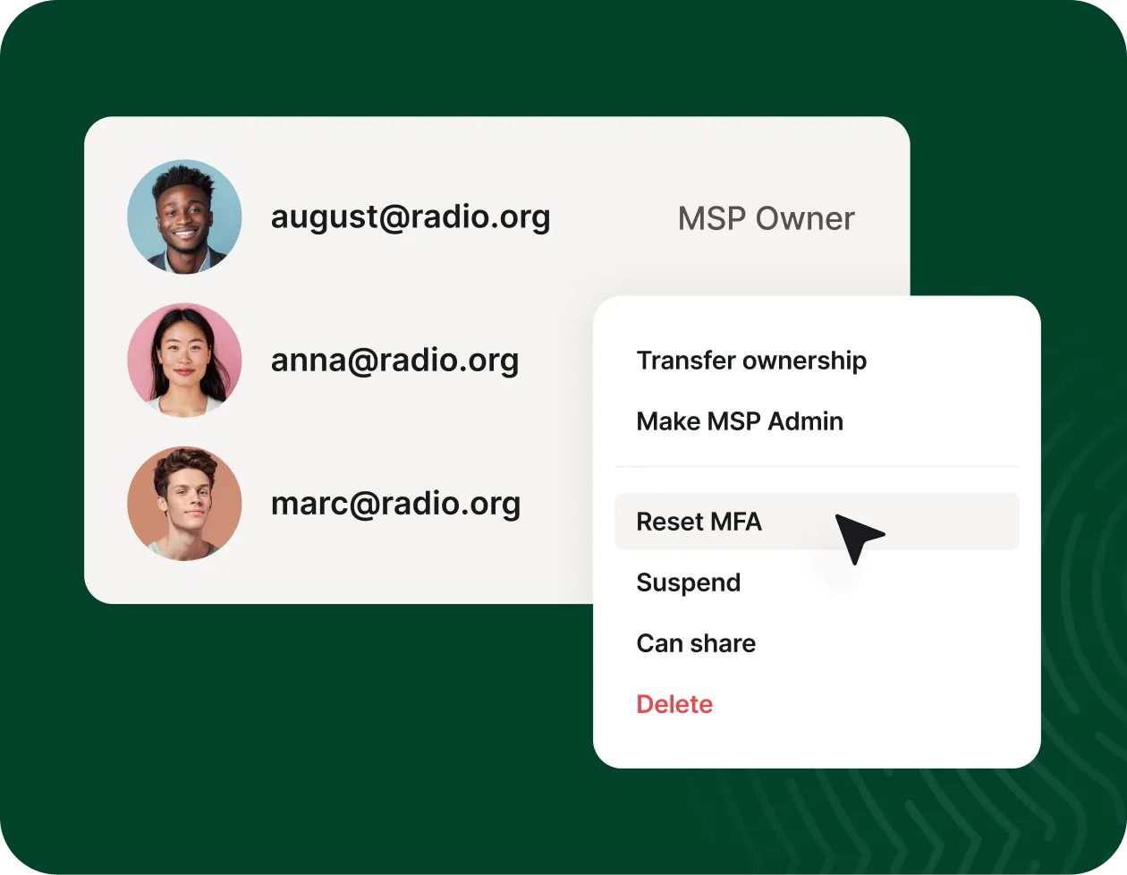 msp admin panel