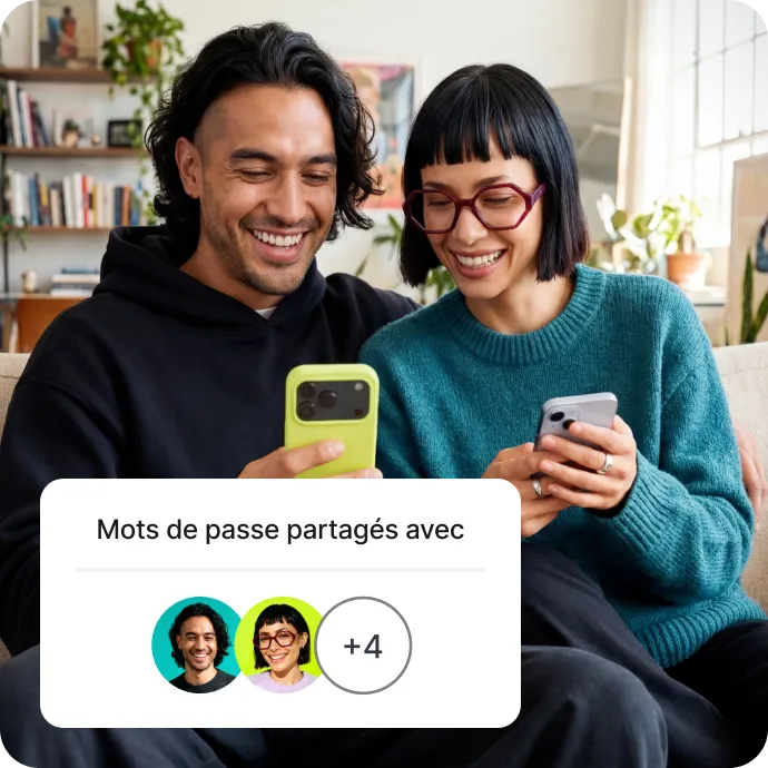 people sitting with mobile phones and note : Passwords shared with +4