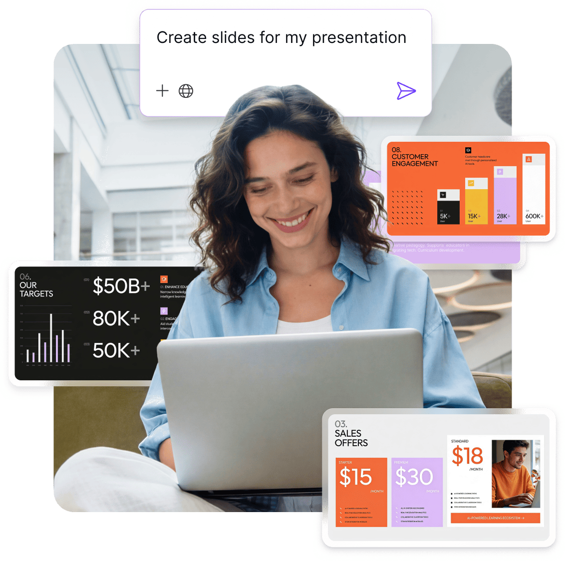 AI presentation maker product visual