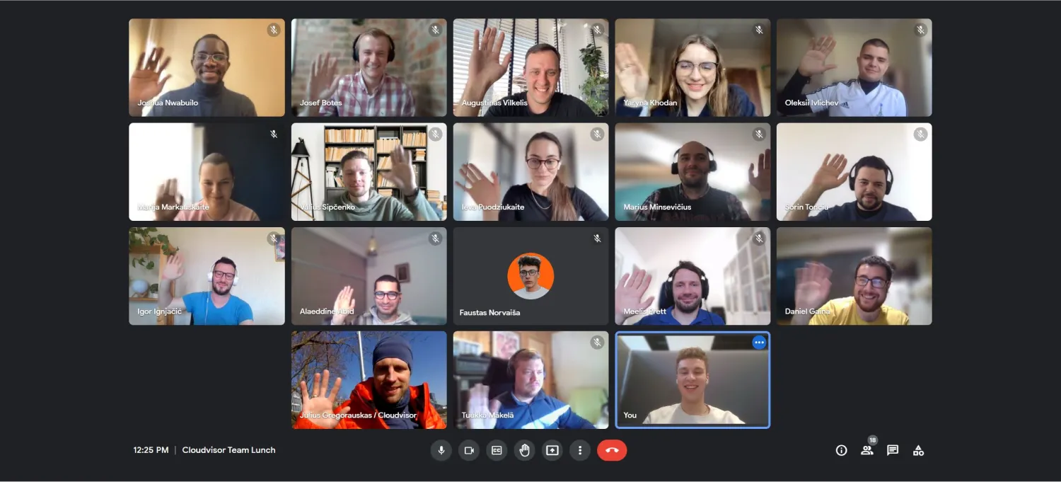 Cloudvisor team zoom call