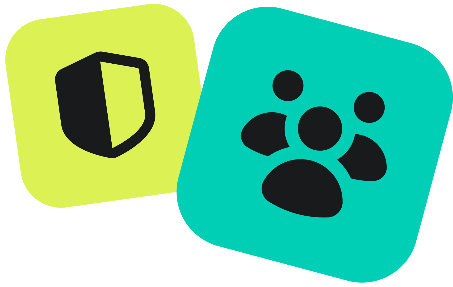 Team protection and safety icon set