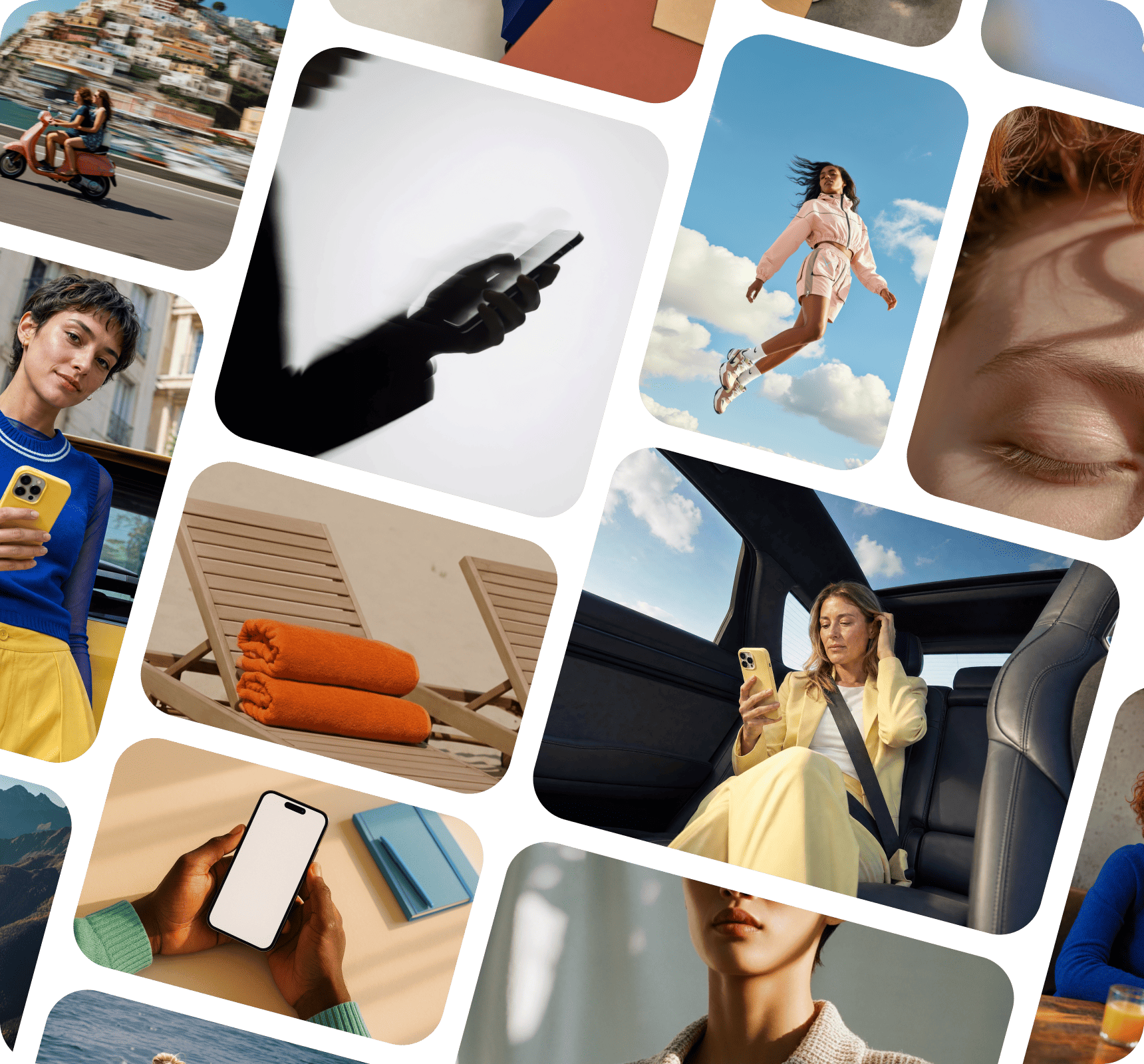 Collage of AI-generated key visuals