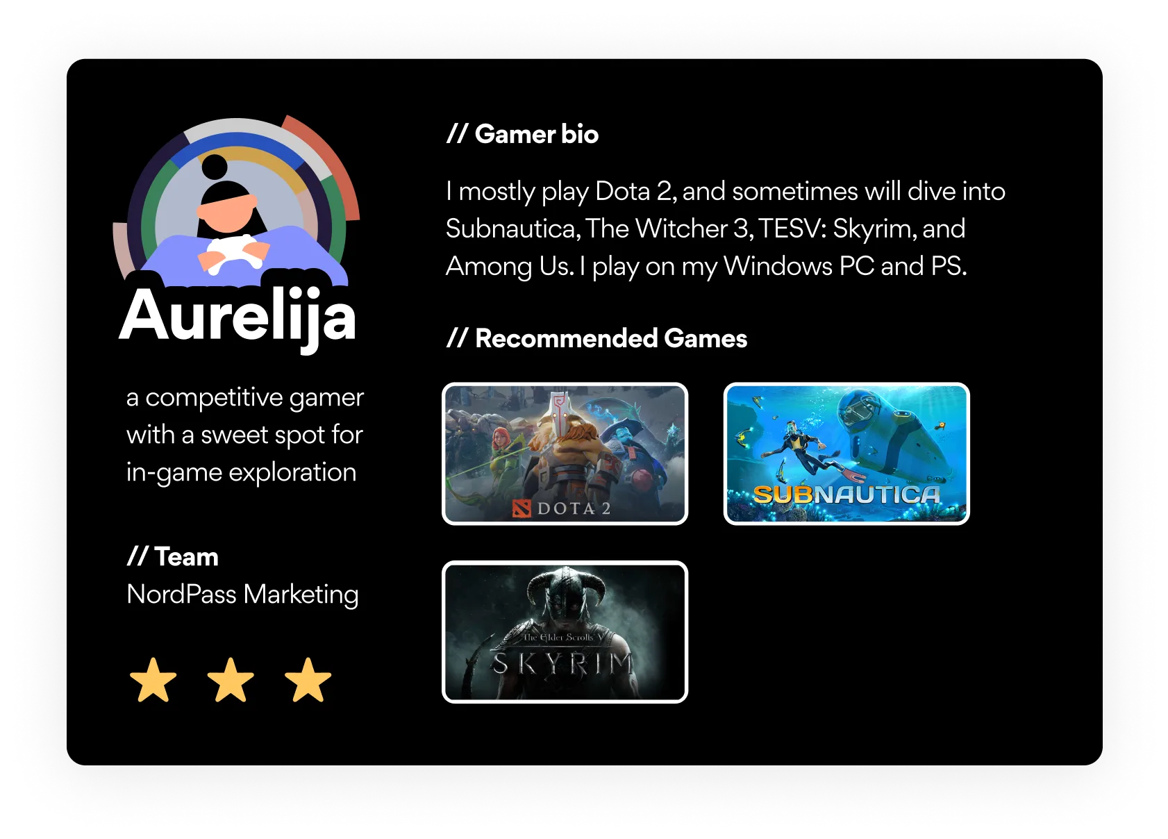 avatar card aurelija