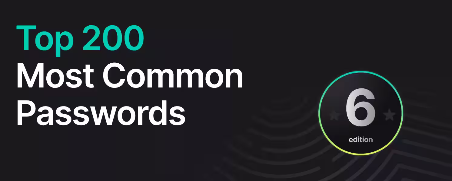 Top 200 most common passwords