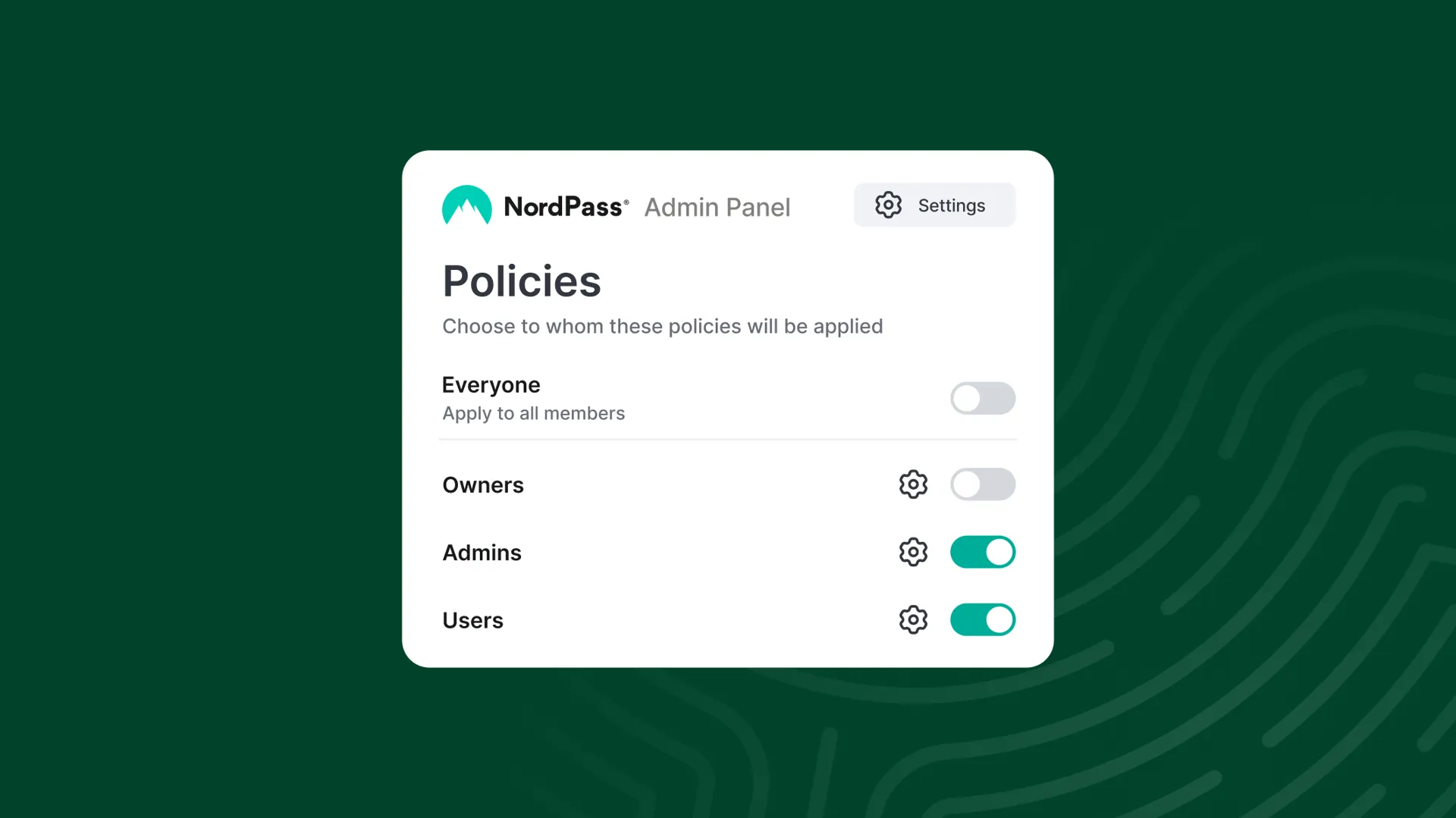 Granular policies