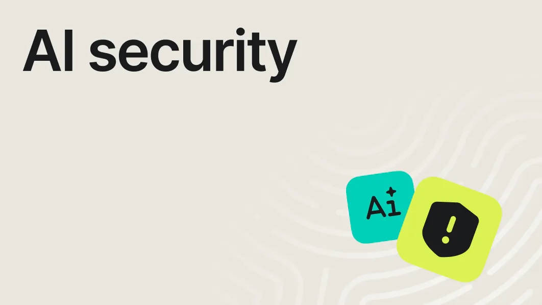 AI security blog cover with shield and warning icons