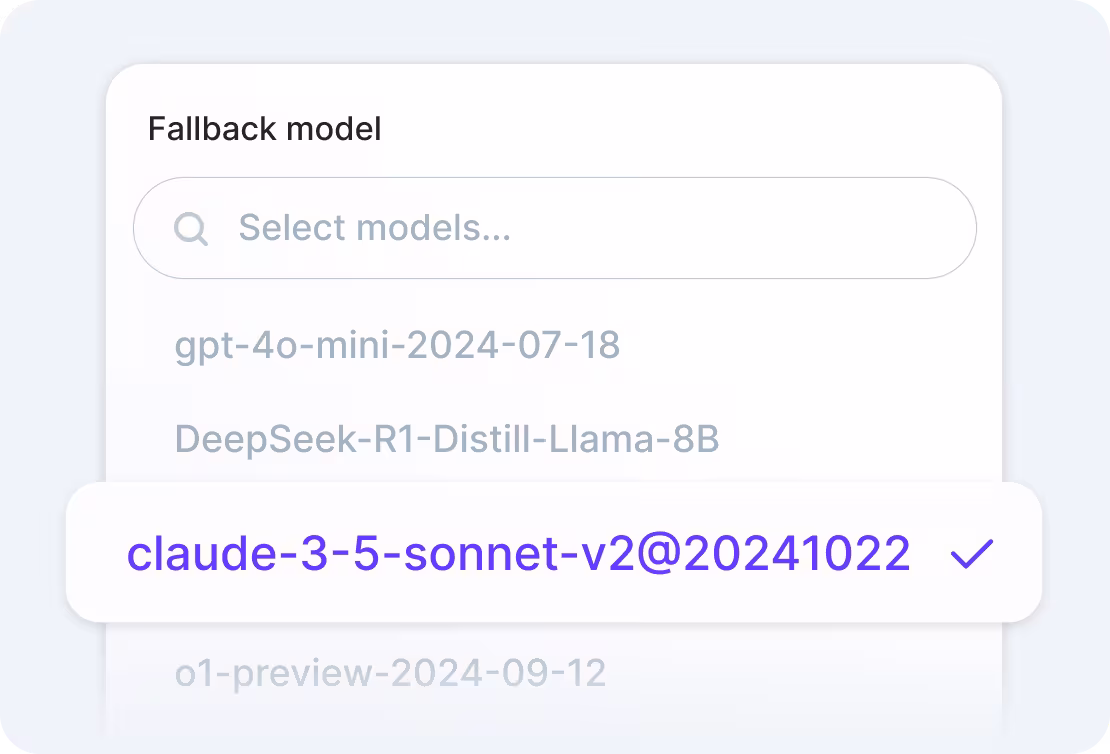 llm fallback models selection