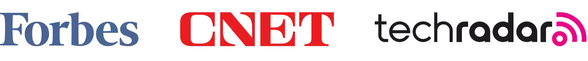 forbes cnet techradar logos