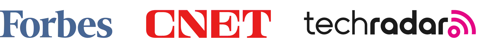 forbes cnet techradar logos