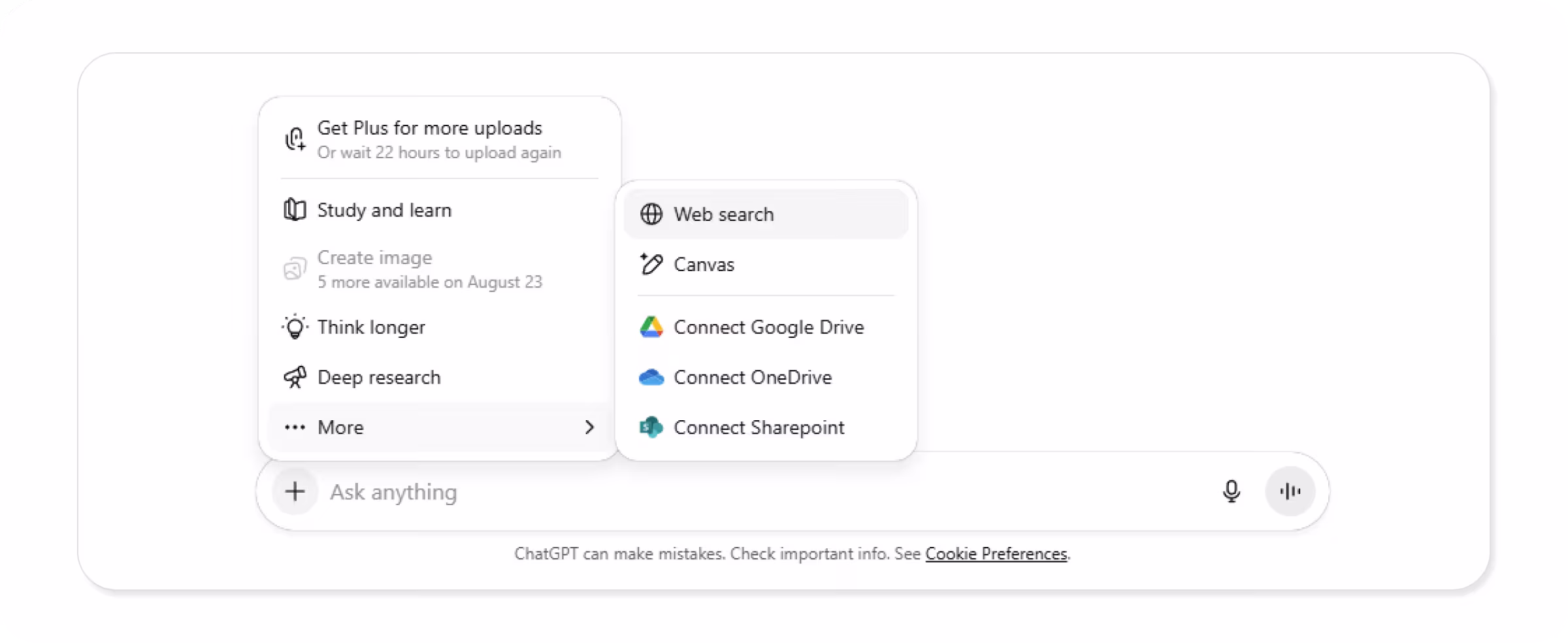 ChatGPT web search feature