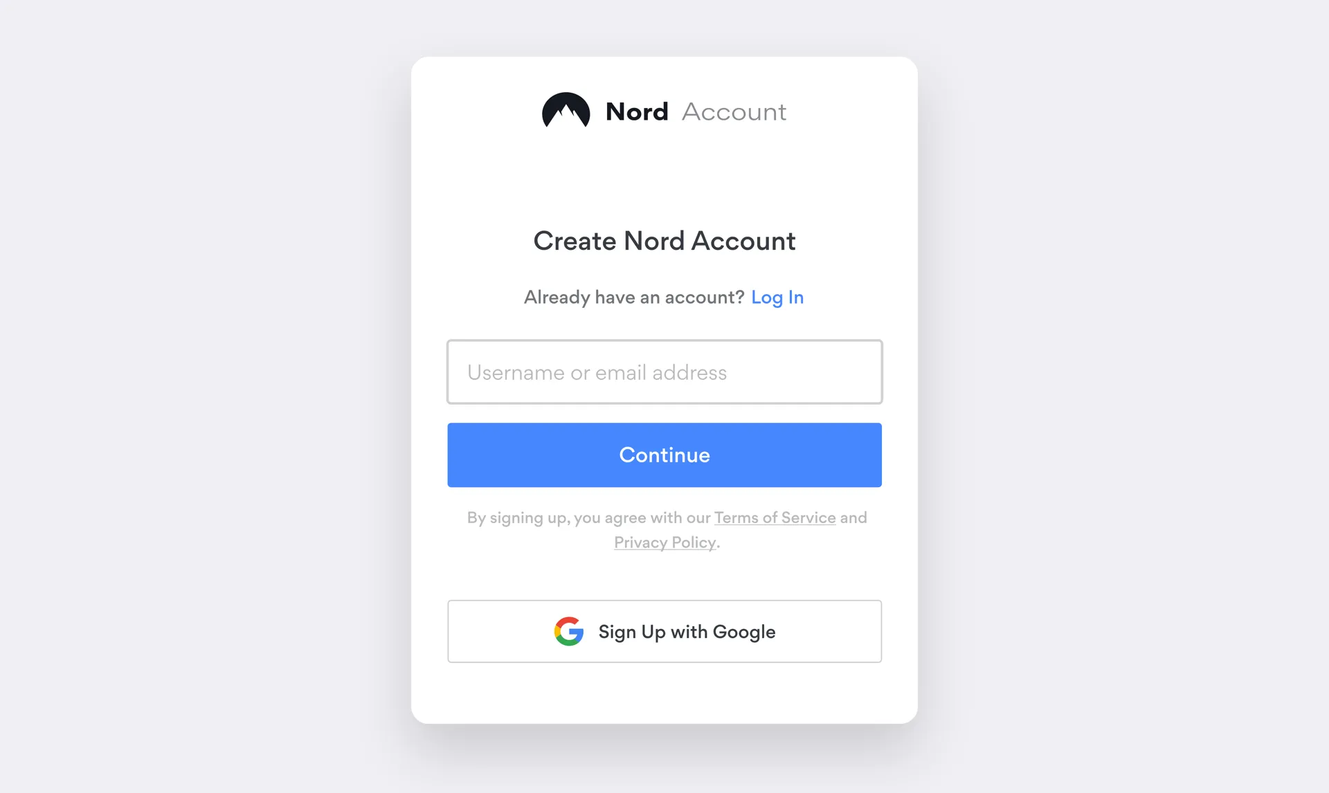 nordaccount login