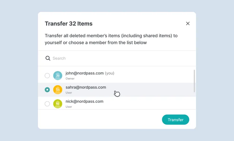 item transfer