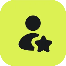 User with star icon.