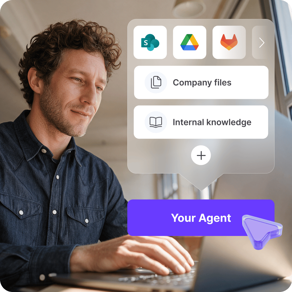Agent grounded in your business context and connected sources