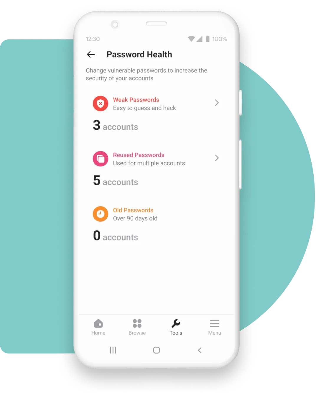 Nordpass passwords health tools
