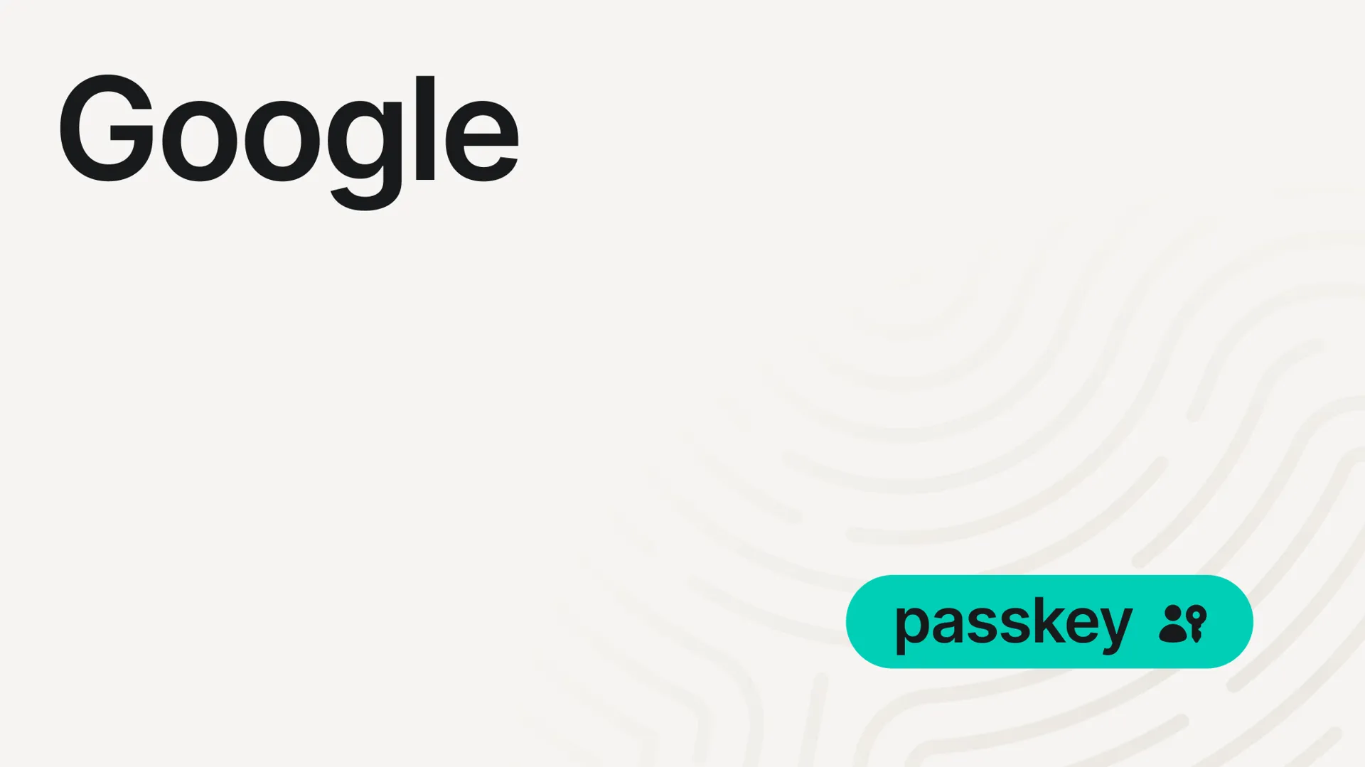 passkeys for google