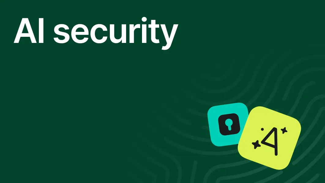 A cover for a blog about AI security risks and best practices