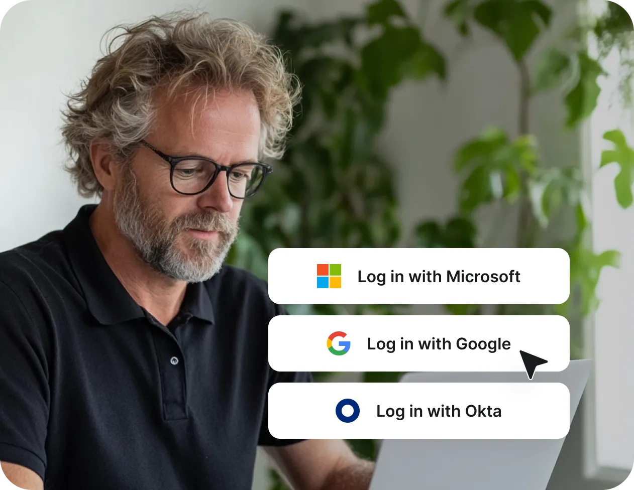 log in using different methods
