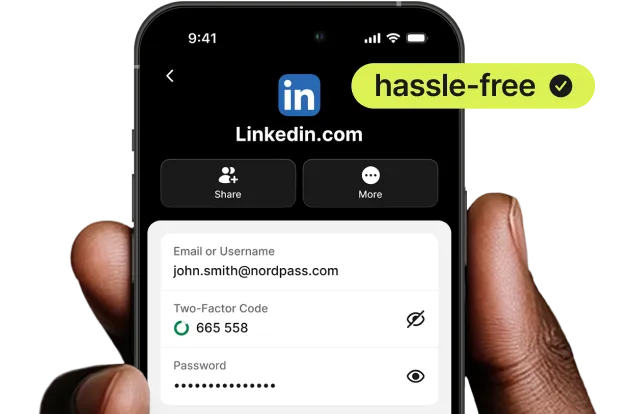 LinkedIn login with autofilled email, password, and two-factor authentication code