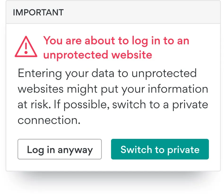 unprotected website