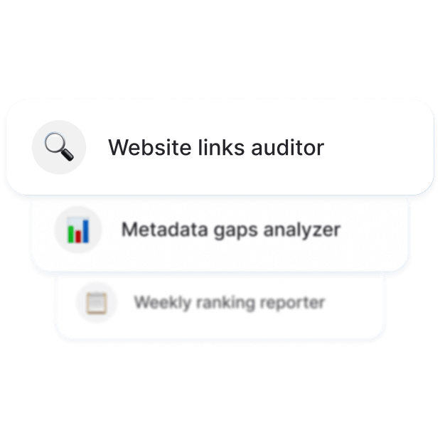 Pre-built website links auditor AI agent for SEO
