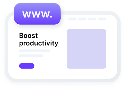 website and landing pages card