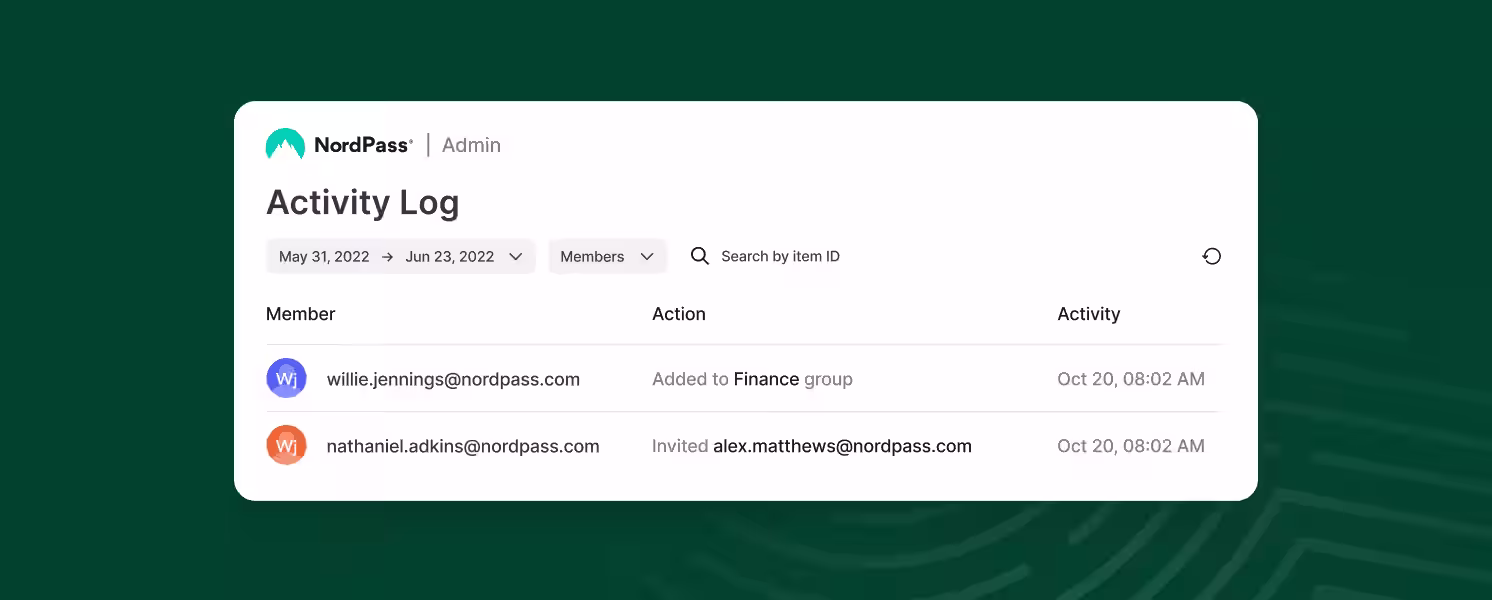 activity log