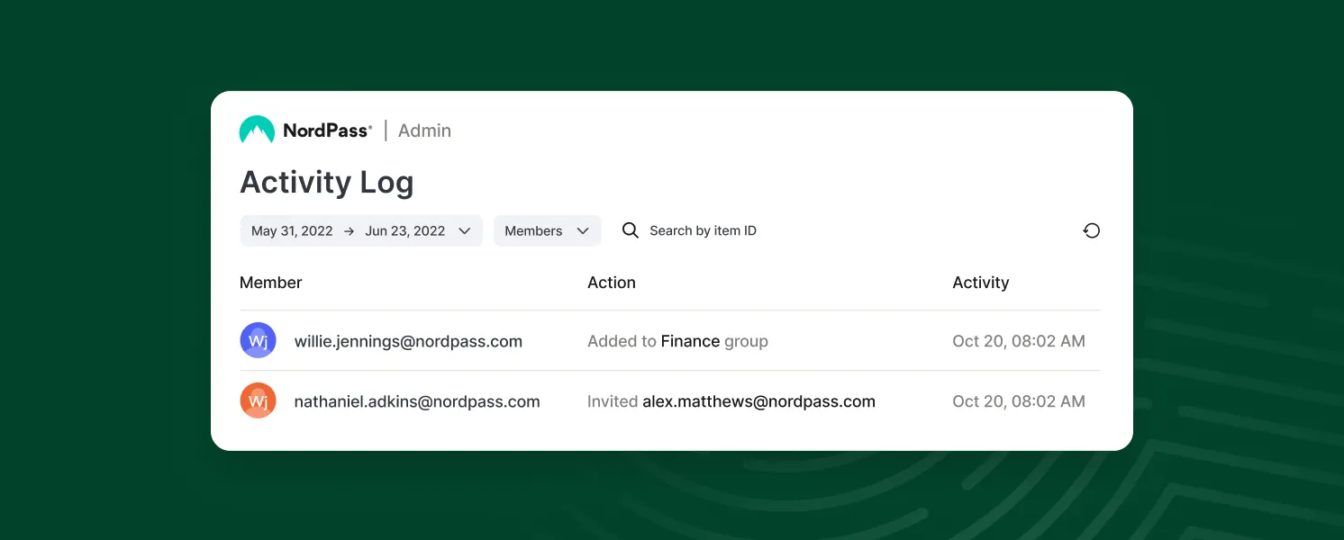 activity log