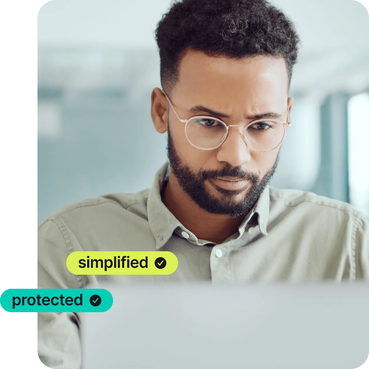 man with laptop