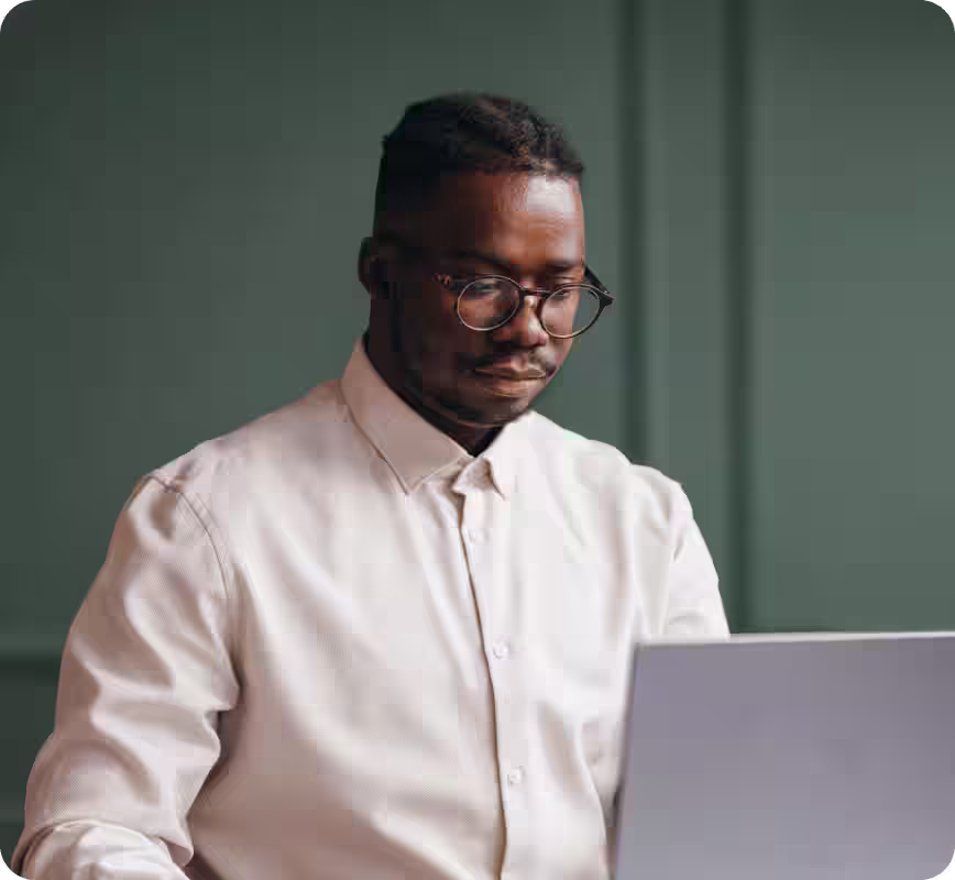 man with laptop
