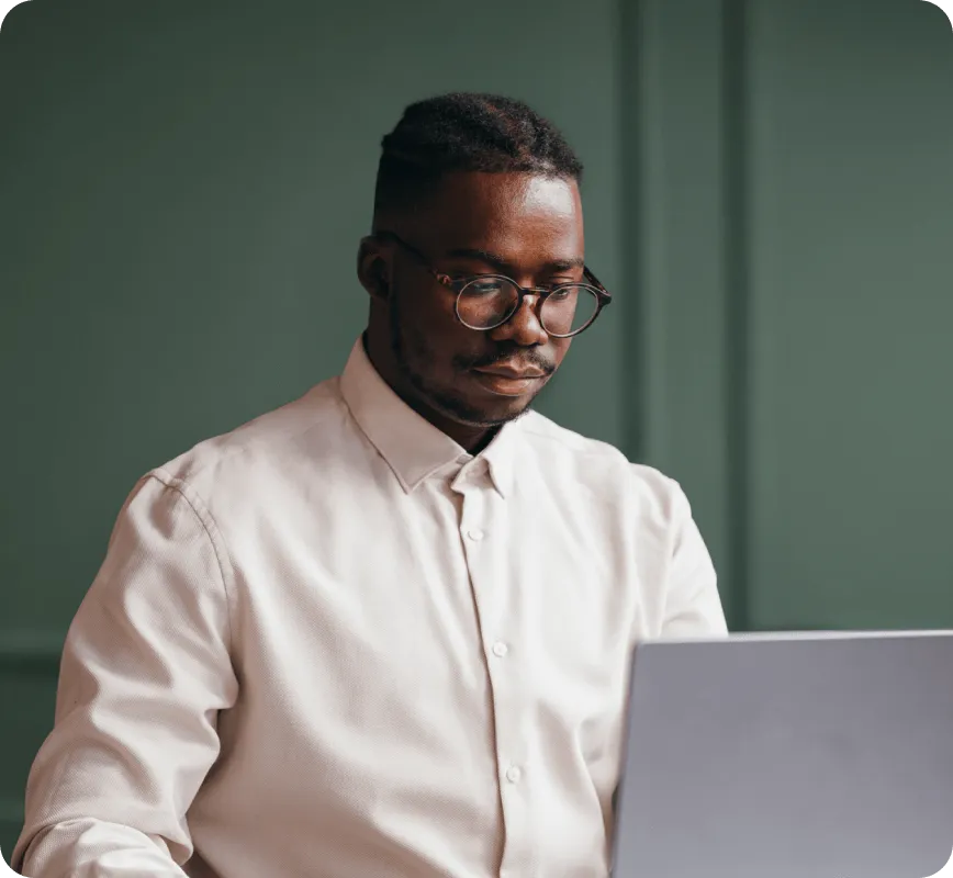 man with laptop