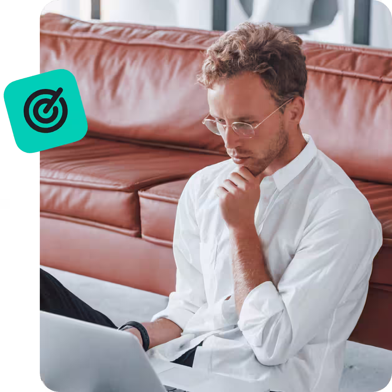 man with laptop