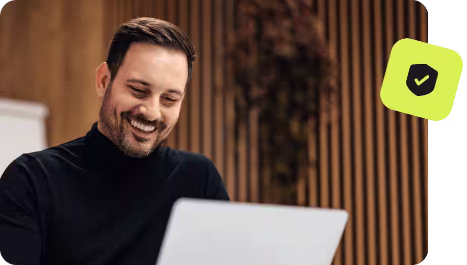man with laptop