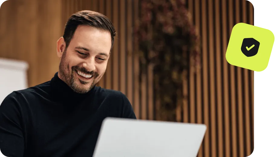 man with laptop
