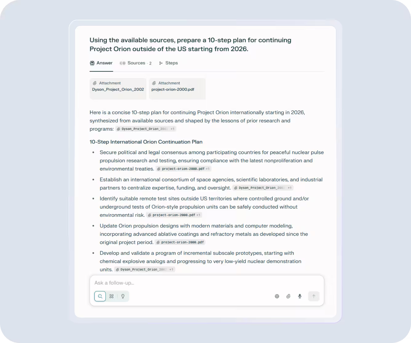 Nexos Perplexity Enterprise Pro Spaces New Space Project Orion