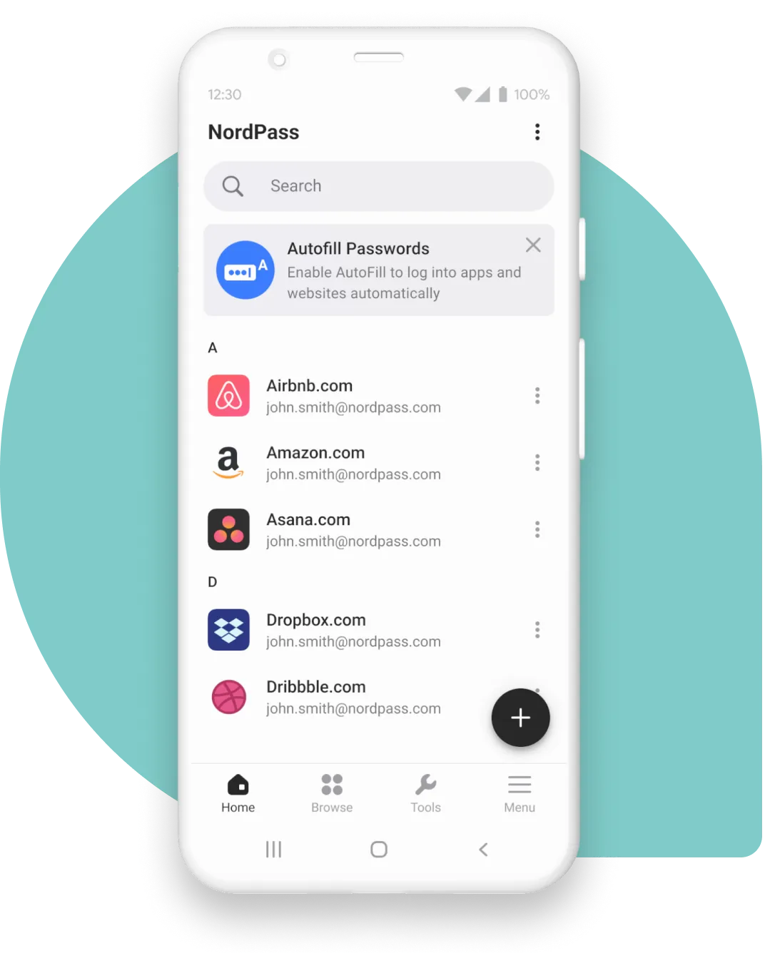 Nordpass app screenshot