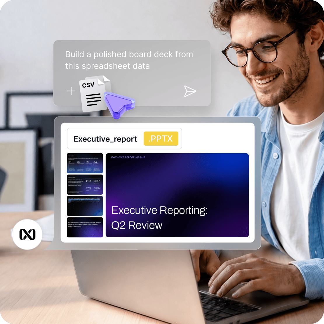 Turn a single prompt into a presentation ready deck v2