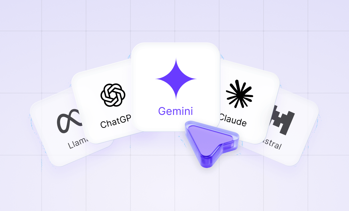 Multiple AI models including Gemini, ChatGPT, Claude, and Mistral accessible through nexos.ai