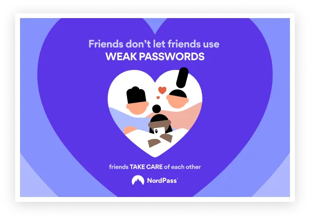postcard for friends valentines day