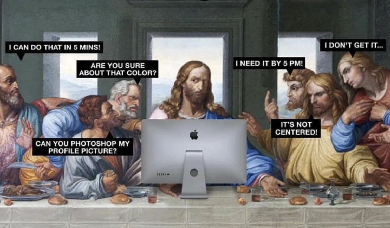 meme of designer work