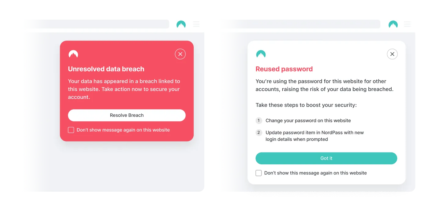 data breach scanner and password heath checker features