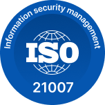 ISO 21007 round badge