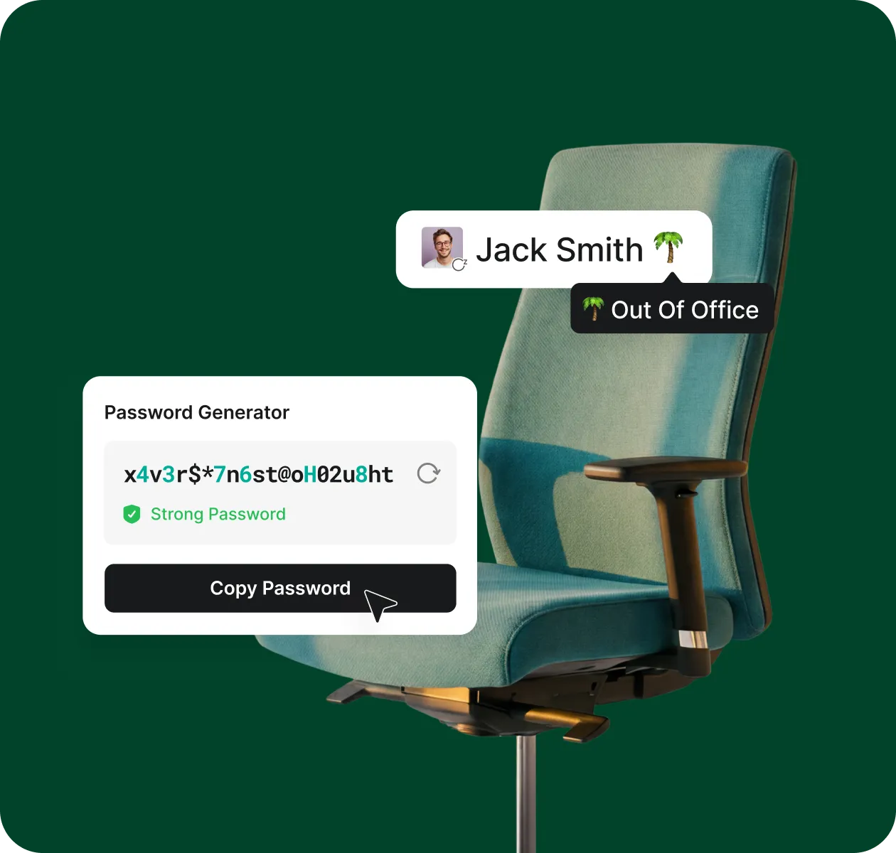 Password generator tool and user status