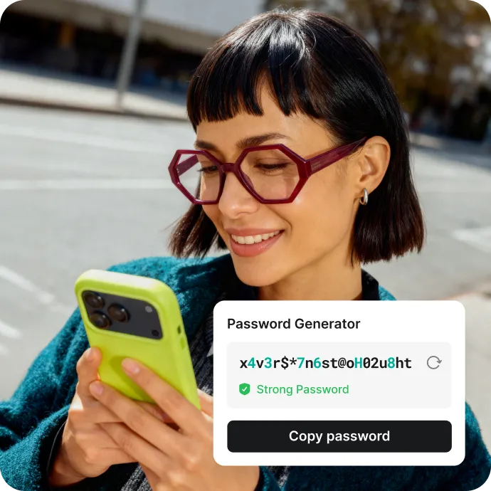 person using Nordpass on the laptop